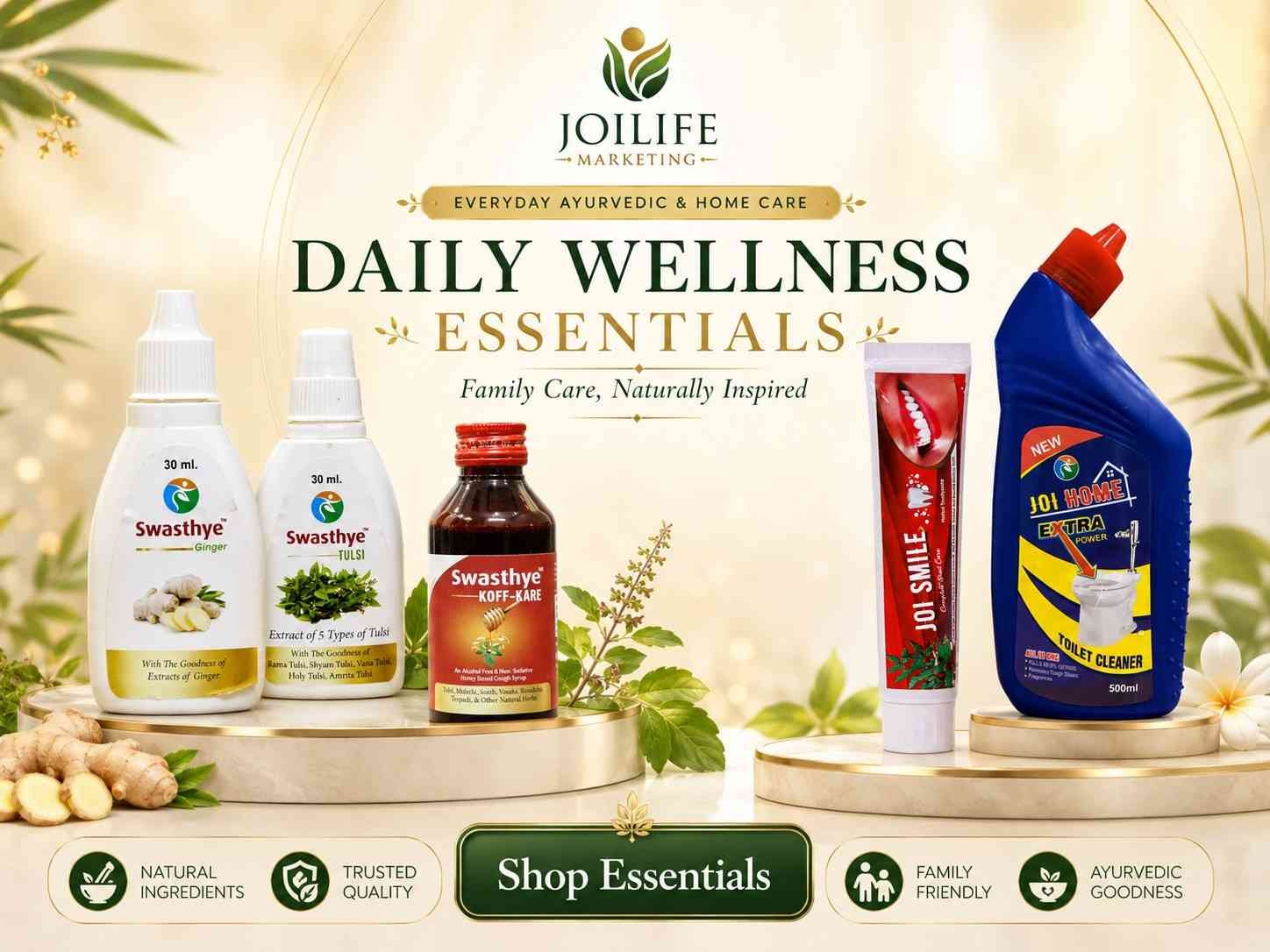 Joilife daily wellness essentials family care home care and Ayurvedic products