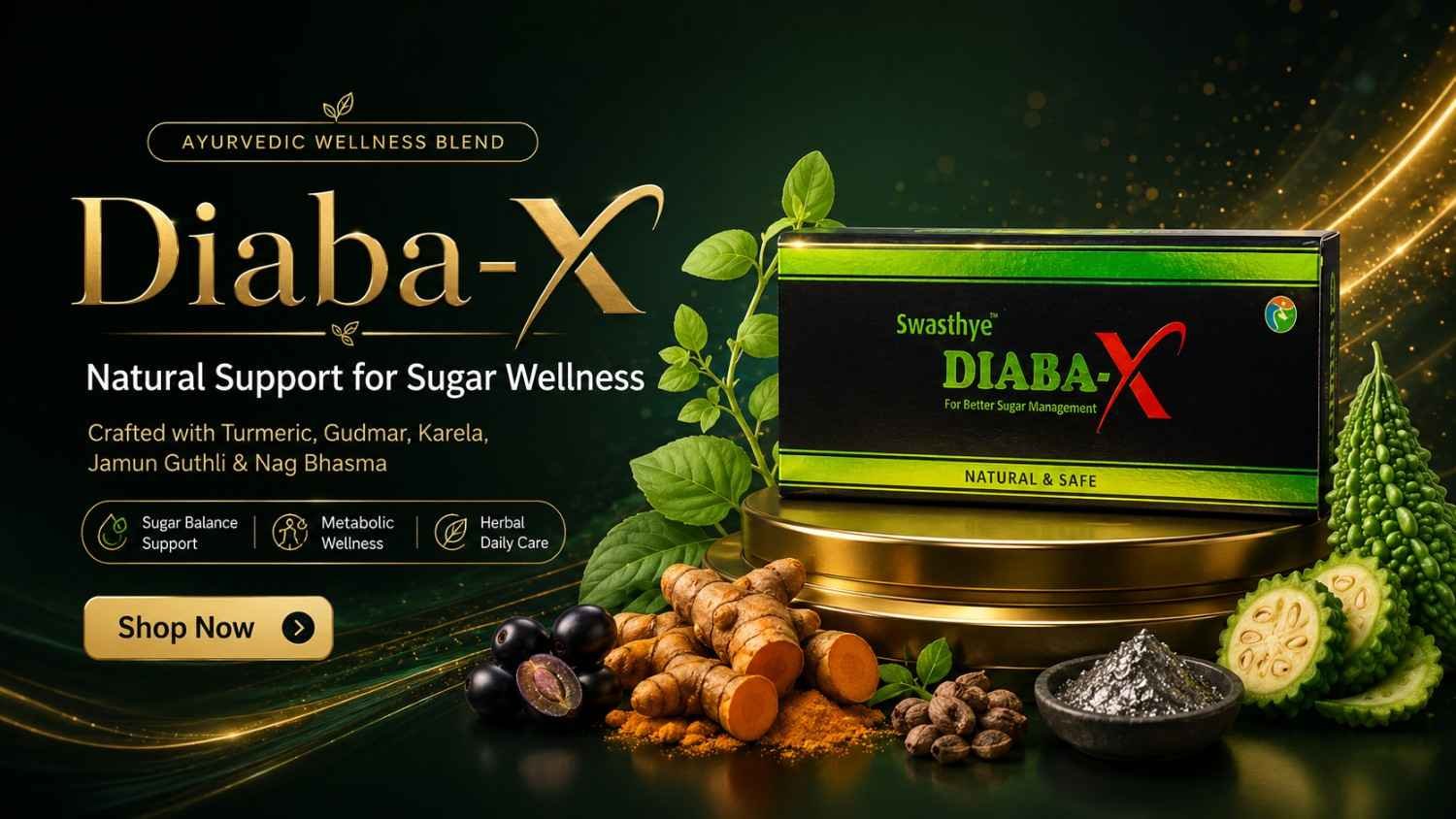 Diaba-X Ayurvedic wellness blend for sugar-conscious lifestyle support