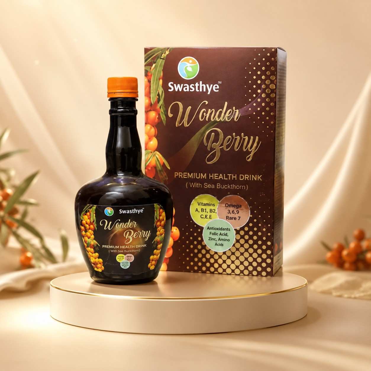 Swasthye Wonder Berry premium Ayurvedic wellness drink